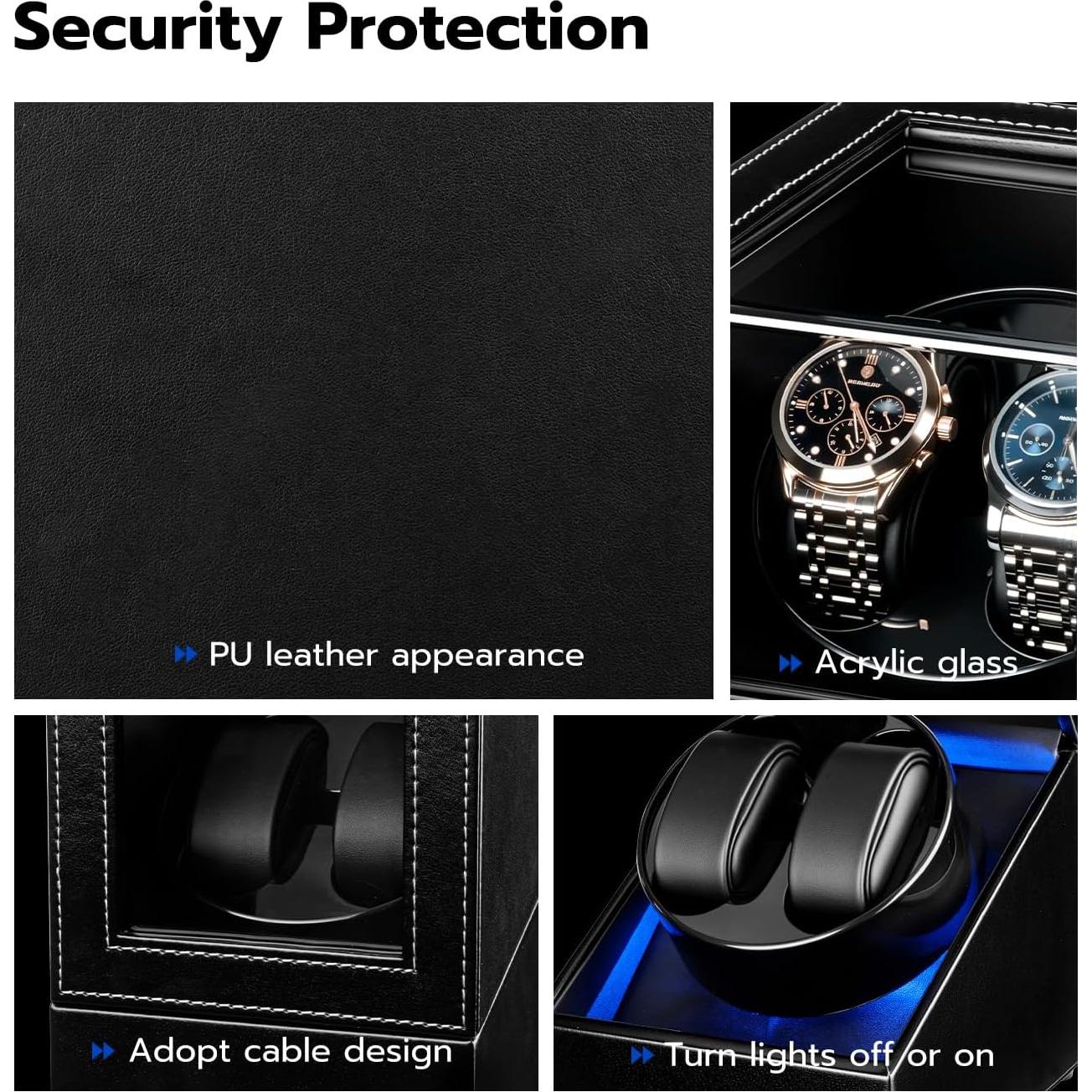 Reloj Winder Mcbazel Doble Automático USB 2 Relojes 47mm