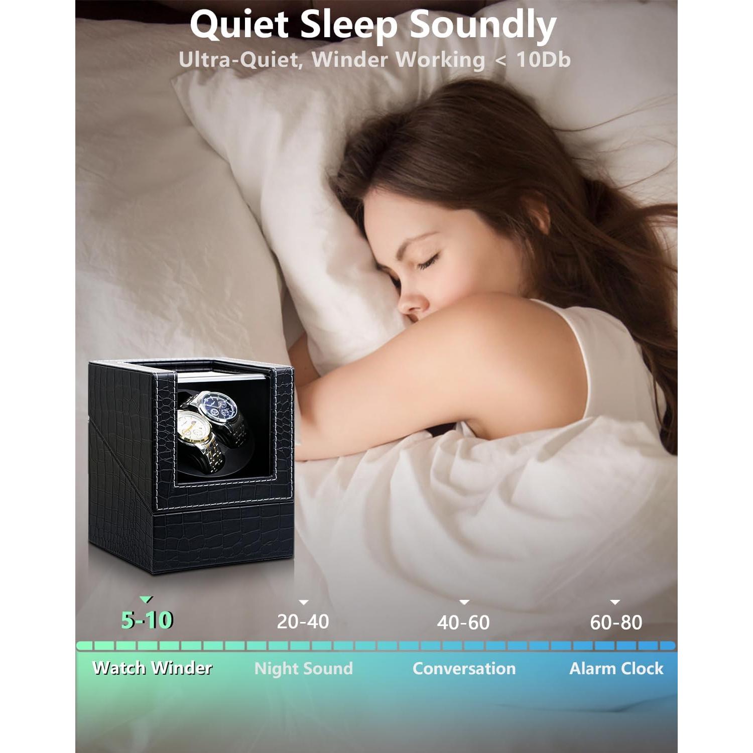 Winder de Reloj SHOWPIN Doble Automático 2 Slots USB Negro