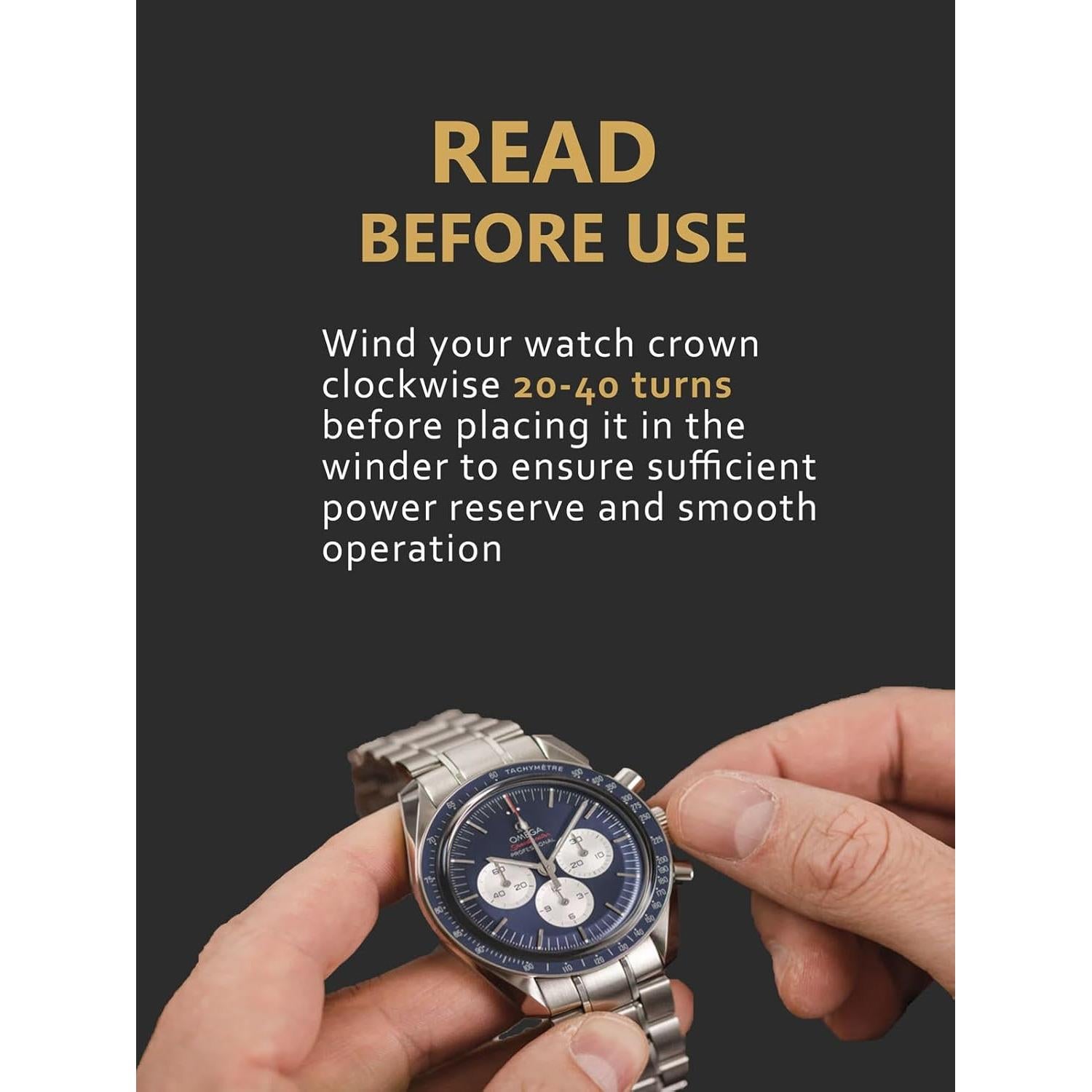 Winder de Reloj SHOWPIN Doble Automático 2 Slots USB Negro