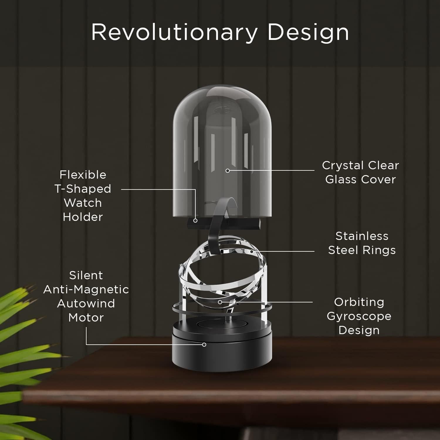 Enrollador Automático de Reloj Elestoria Orbit Individual Plata