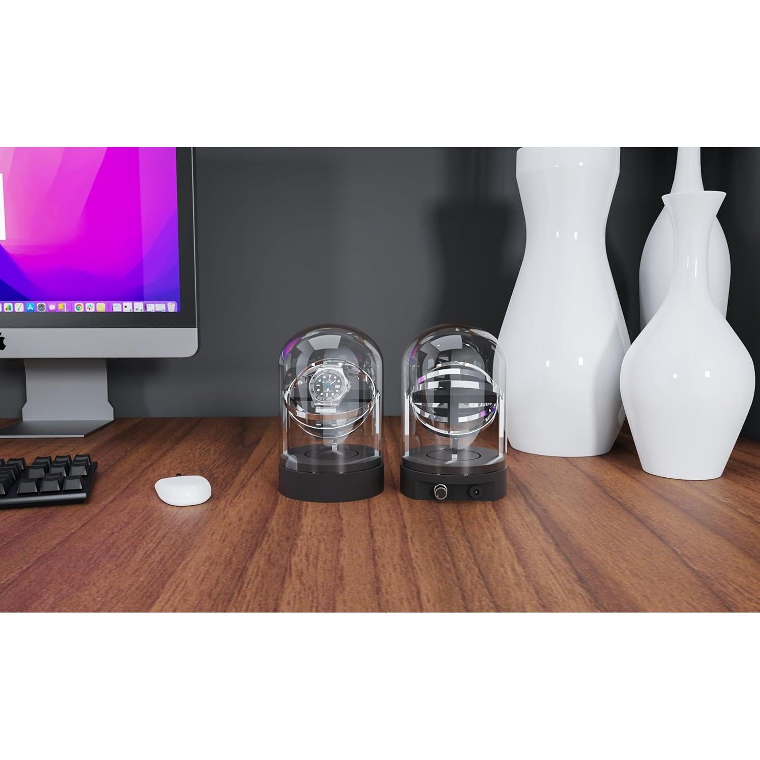 Enrollador Automático de Reloj Elestoria Orbit Individual Plata