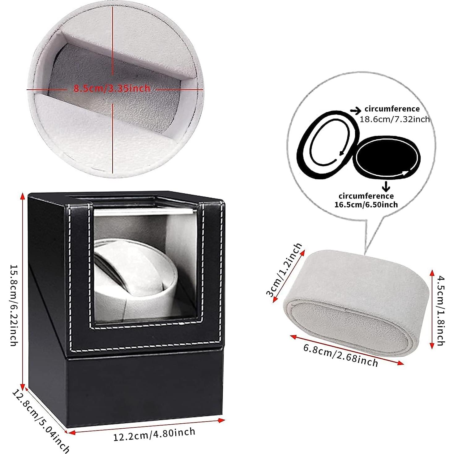 Reproductor de Reloj Automático ZOEJOE W125B Silencioso Negro