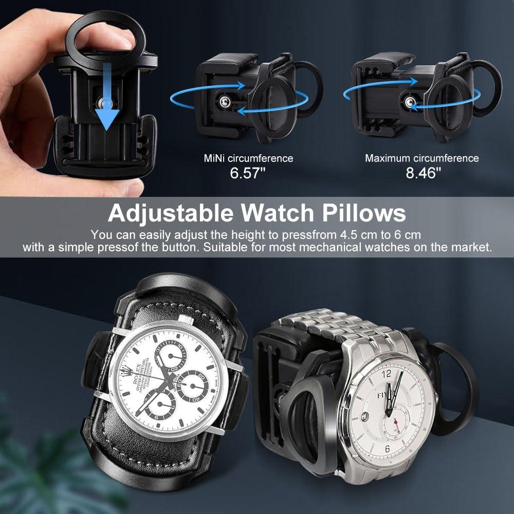 Enrollador Automático Doble de Reloj Anyasun con Luz LED