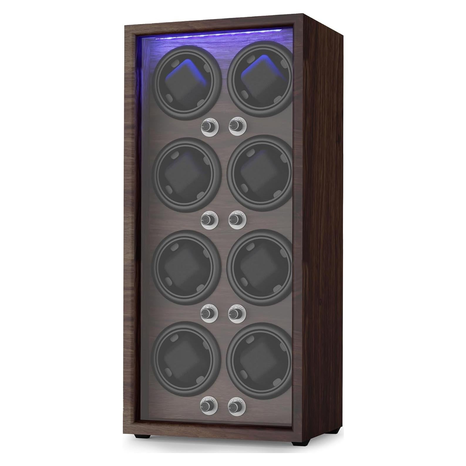 Enrollador de Relojes Domivans 8 Espacios Madera LED Silencioso