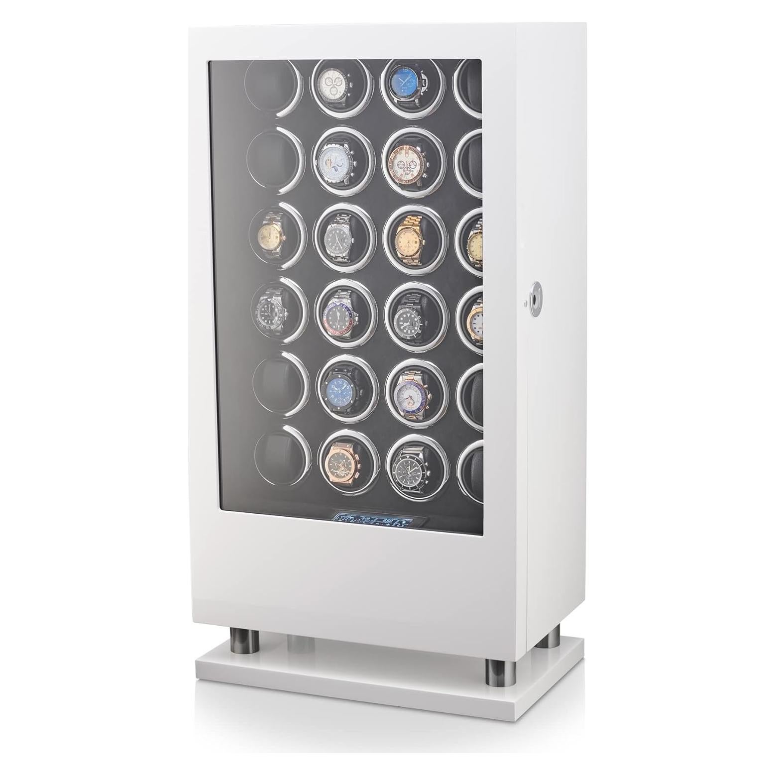 Reloj Winder 24 Rotores Leader con Cerradura de Huella Dactilar