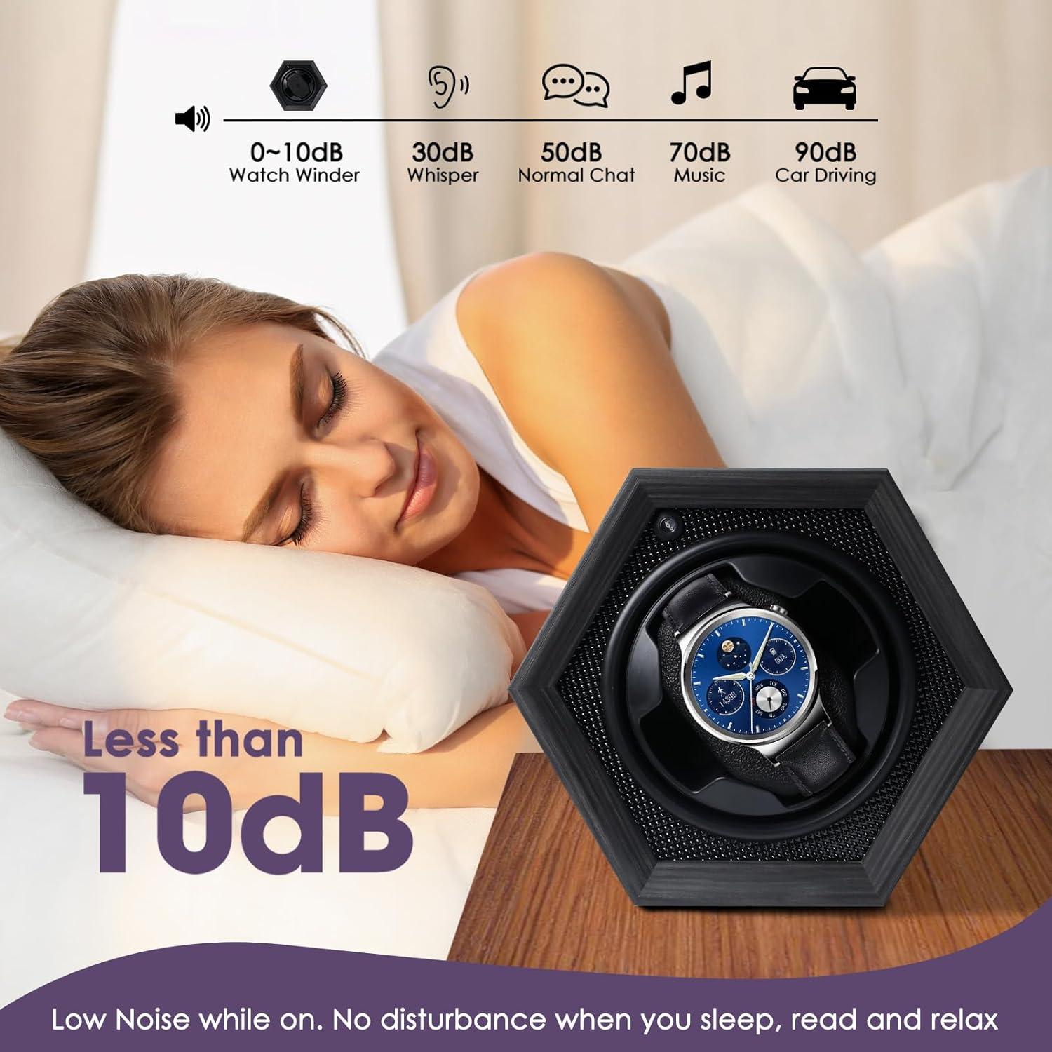 Enrollador de Reloj Automático JuviPerpric Hexagonal Silencioso