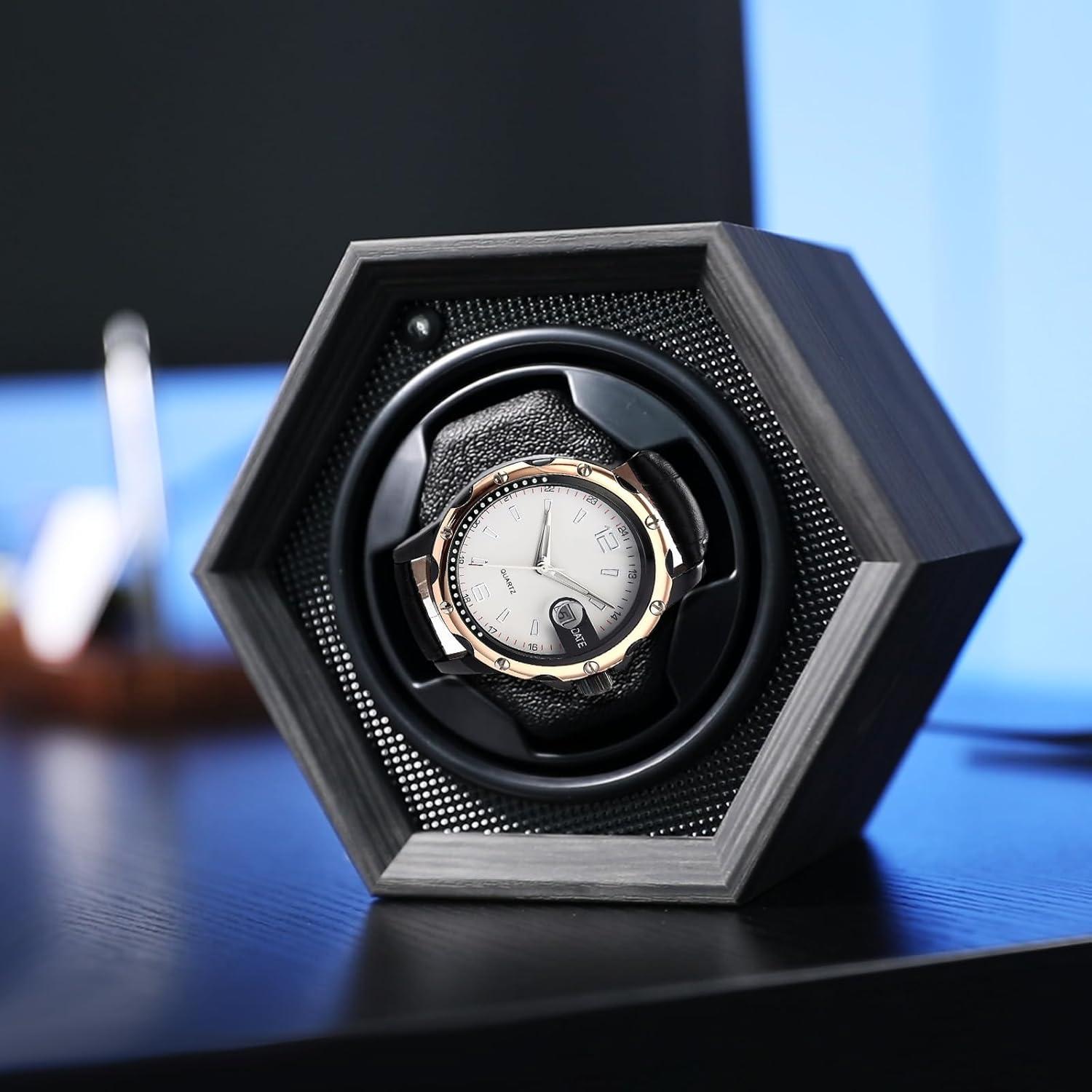 Enrollador de Reloj Automático JuviPerpric Hexagonal Silencioso