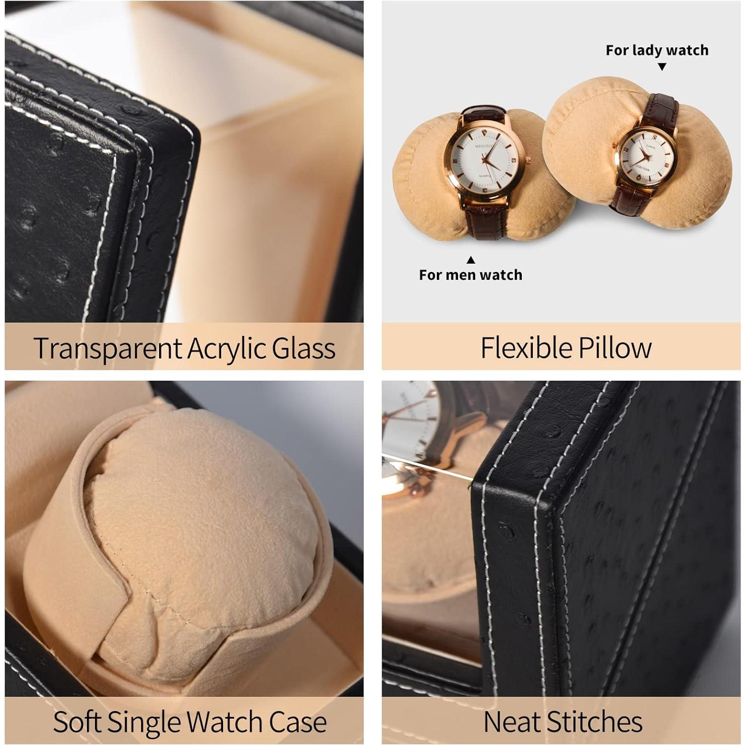 Reloj Winder Individual ZOEJOE para Relojes Automáticos, Negro