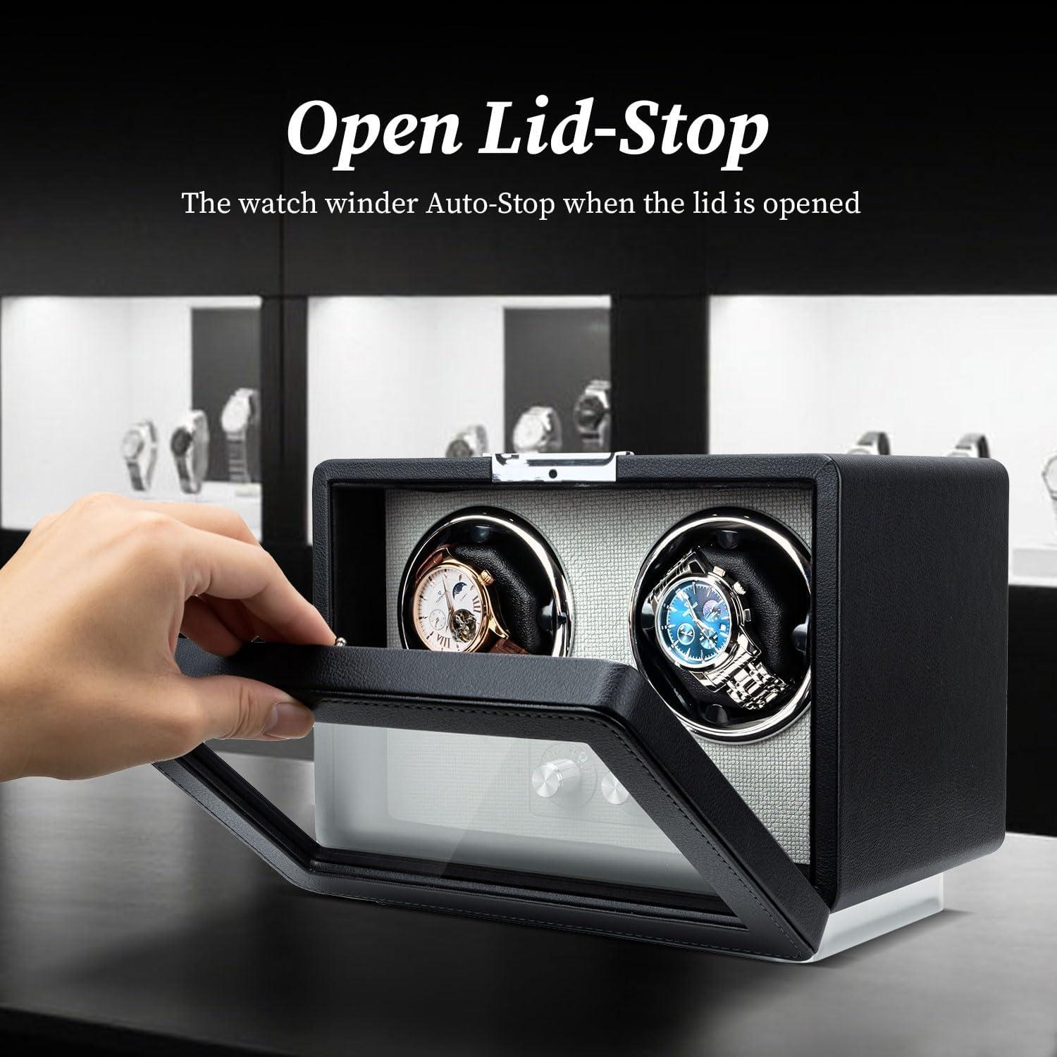 Mcbazel Reloj Winder Doble para Relojes Automáticos con Luz LED