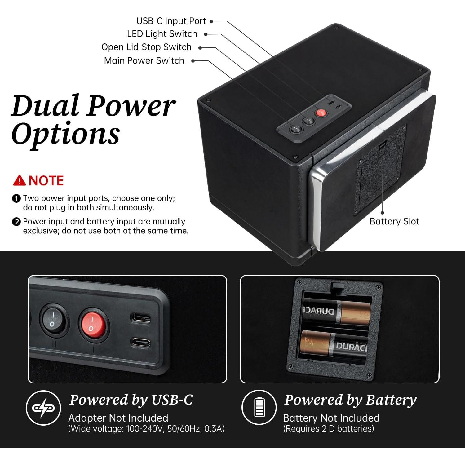 Mcbazel Reloj Winder Doble para Relojes Automáticos con Luz LED