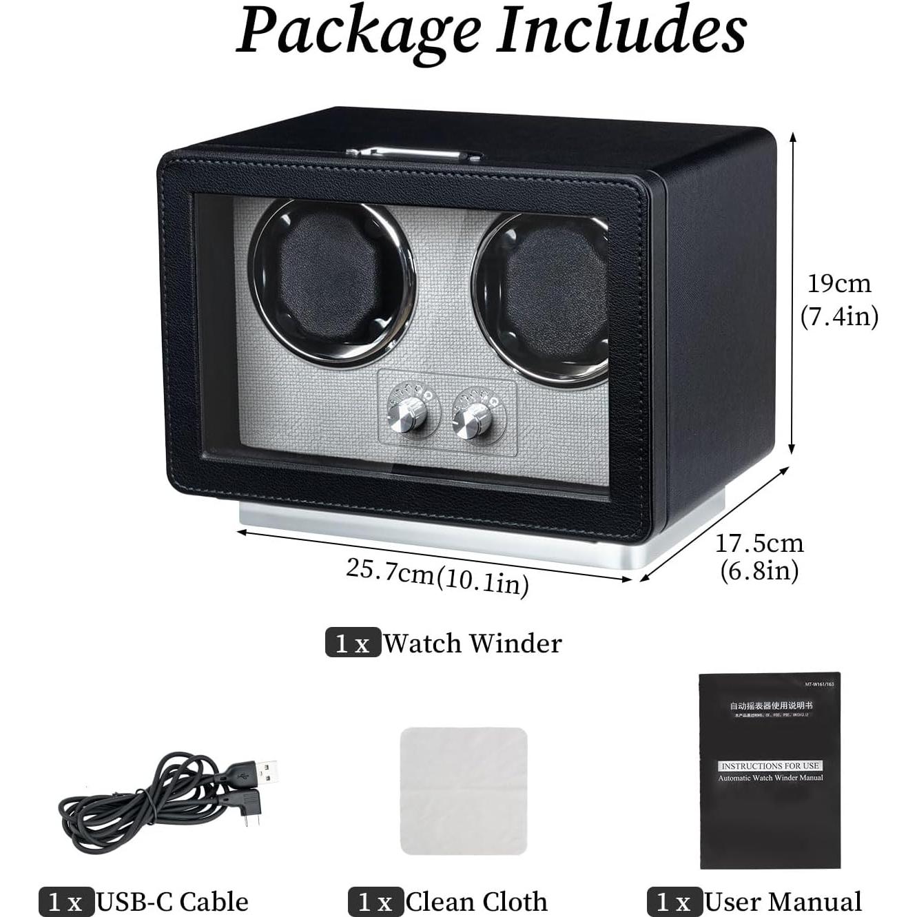 Mcbazel Reloj Winder Doble para Relojes Automáticos con Luz LED