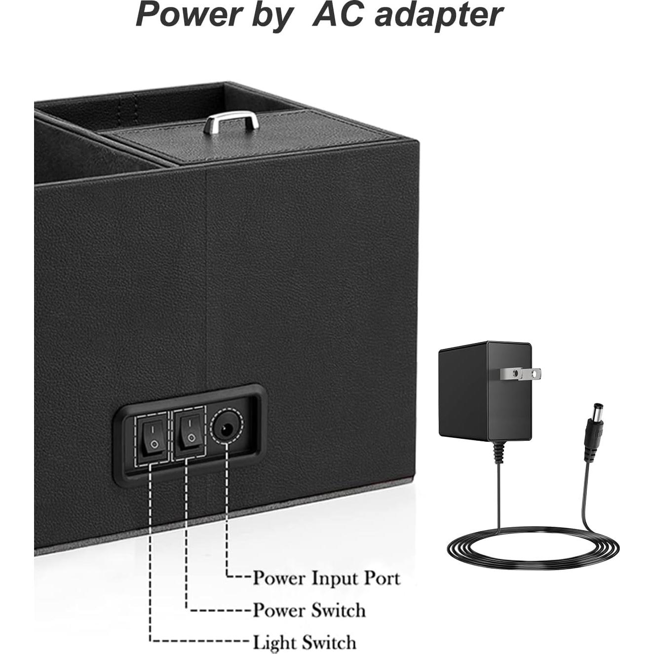 Enrollador de Reloj Automático J&T Doble con Luz LED y Almacenamiento