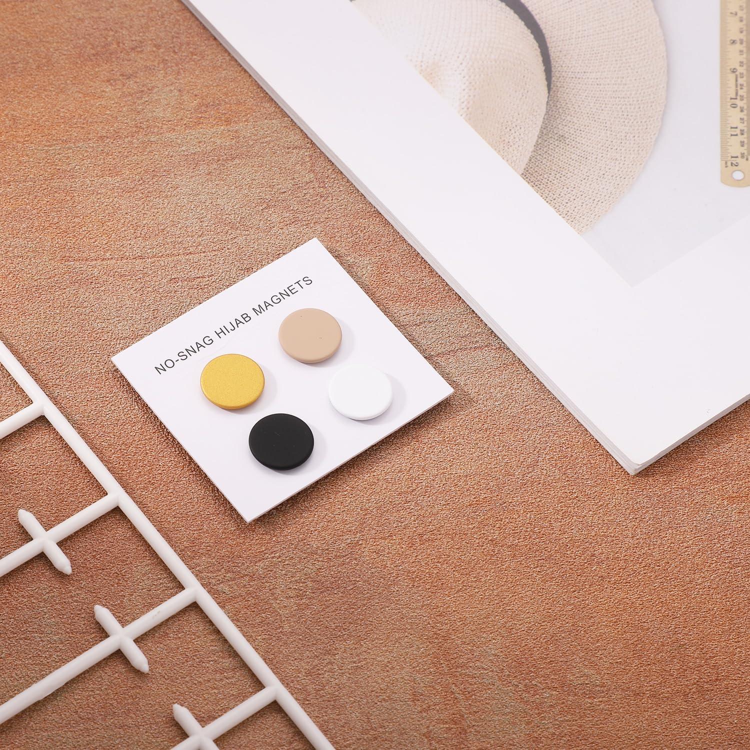 4 Pines Magnéticos para Hijab XIHIRCD, Sin Agujas, 1.4cm