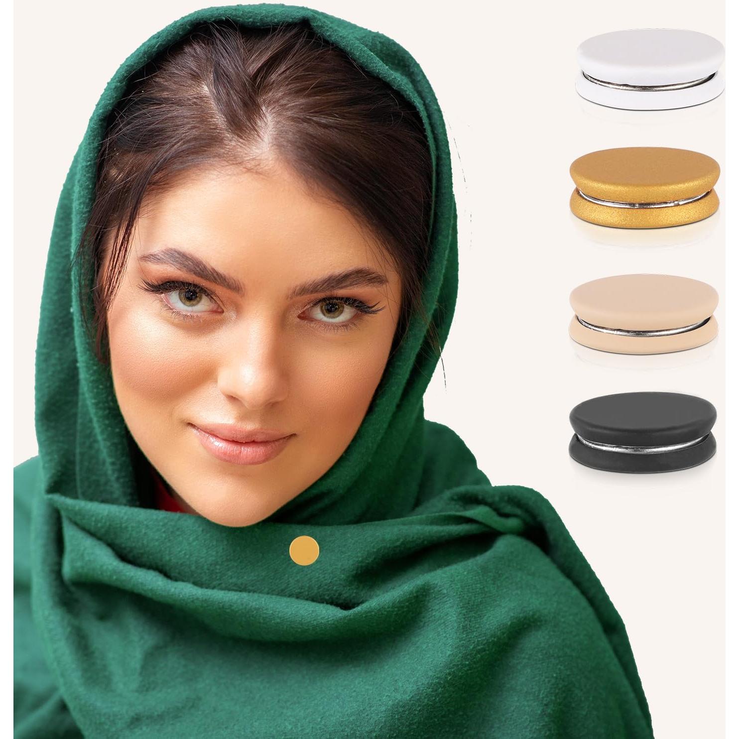 4 Pines Magnéticos para Hijab XIHIRCD, Sin Agujas, 1.4cm