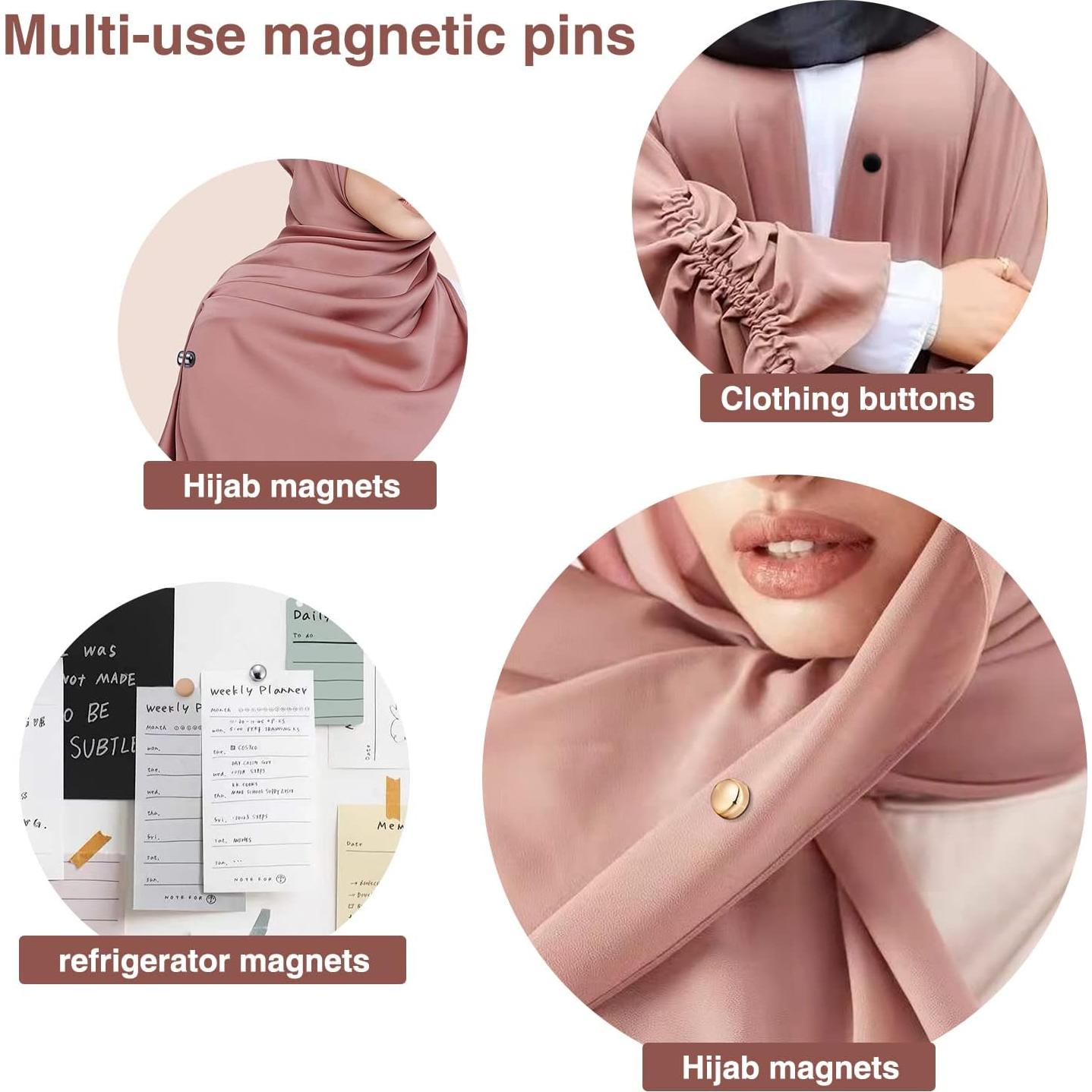 8 Pares de Pines Magnéticos para Hijab PeacePray - Multiusos