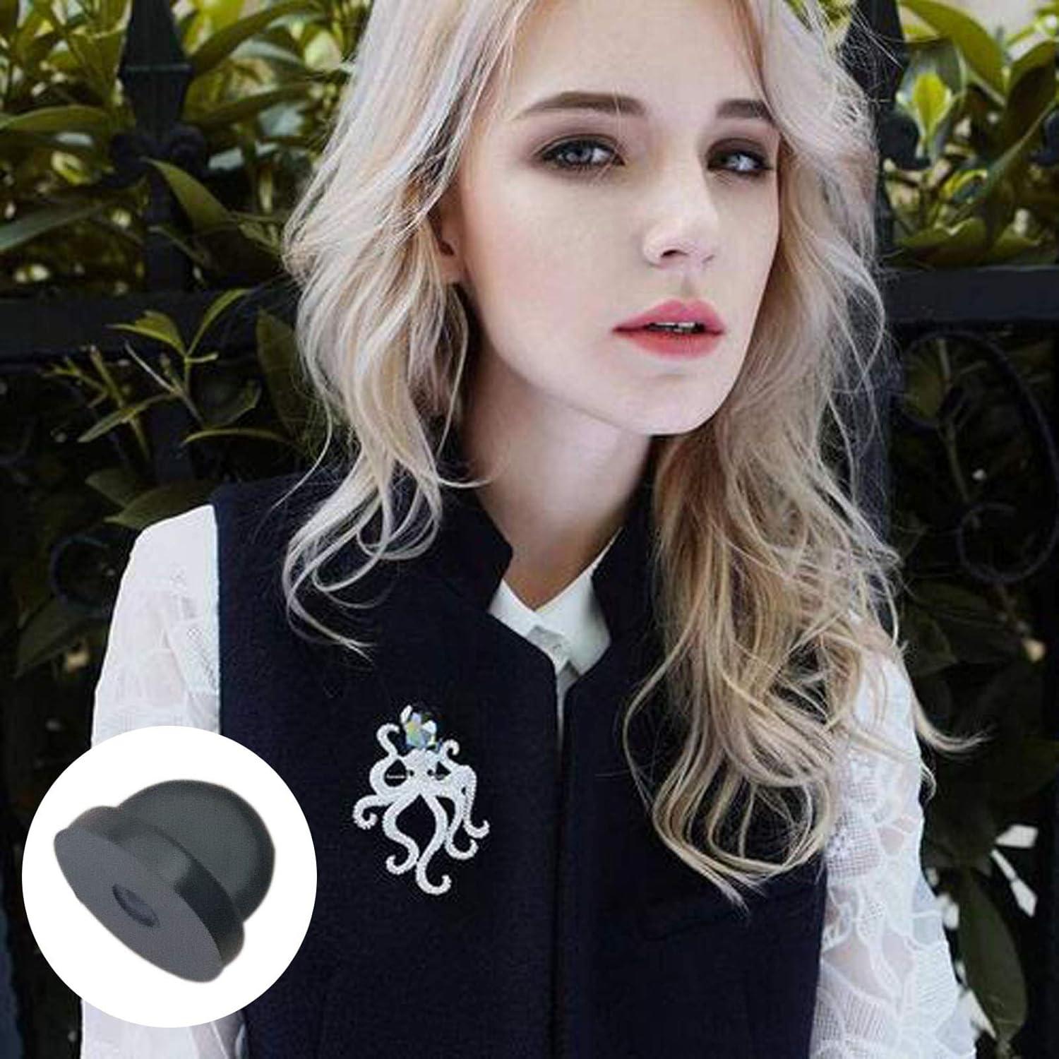 50 Respaldo de Pin de Goma PVC Clutch Mariposa Negro