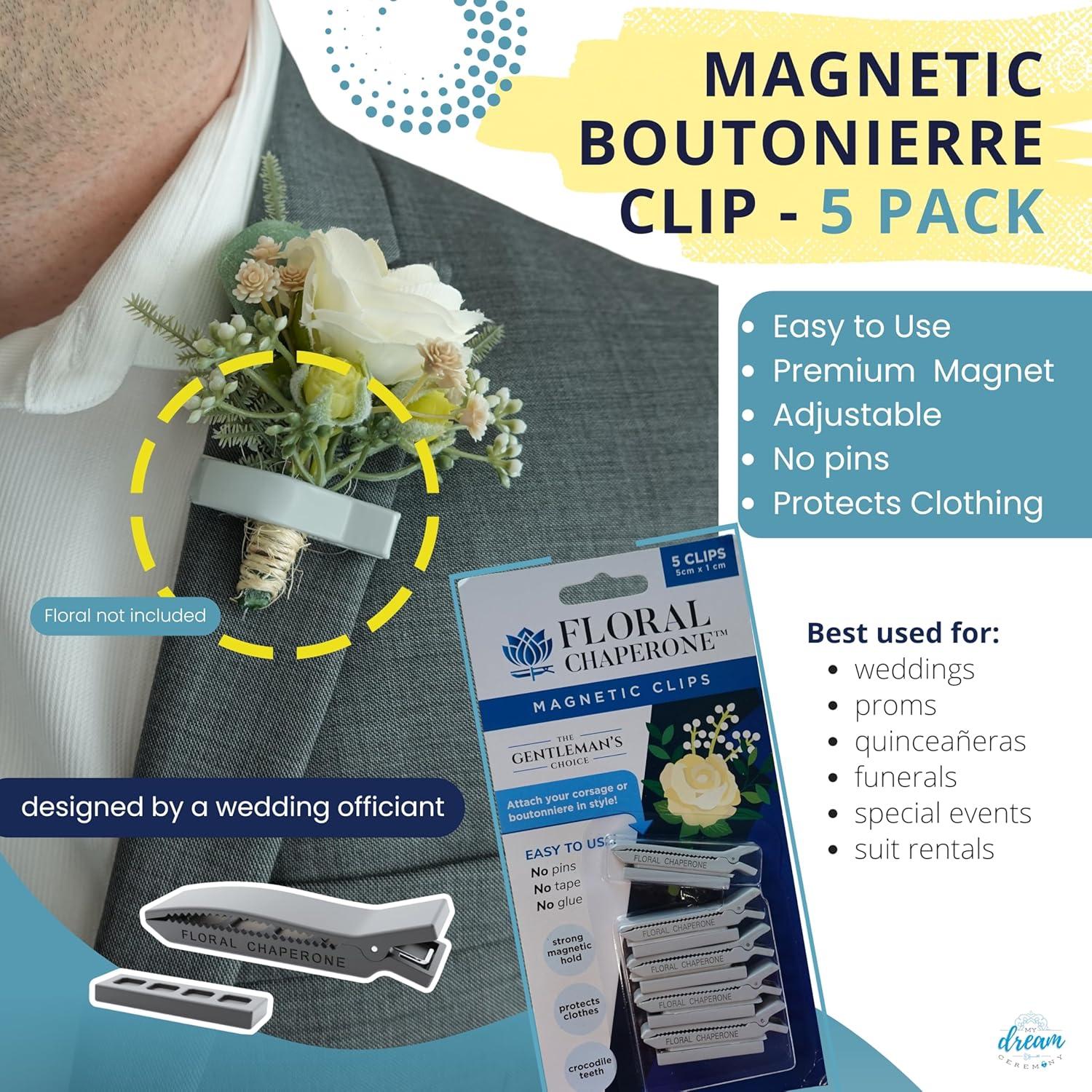 5 Sujetadores Magnéticos Premium My Dream Ceremony Gris