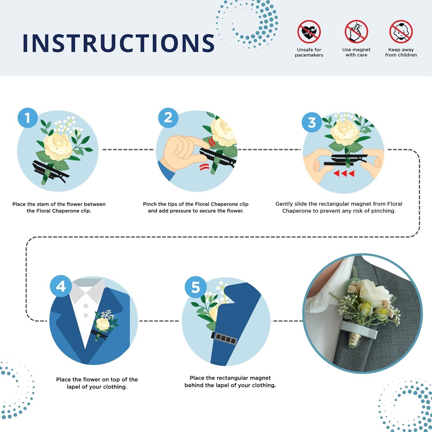 5 Sujetadores Magnéticos Premium My Dream Ceremony Gris