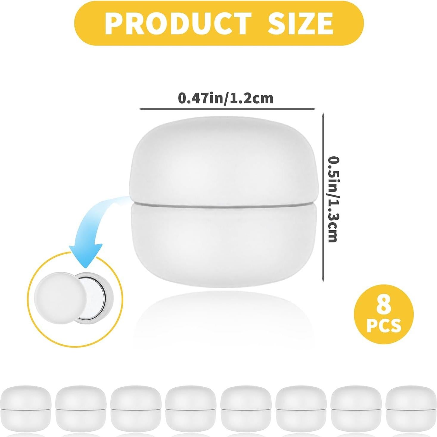 8 Imanes para Hijab YONHTUTU Blancos, Sujetadores Sin Pin