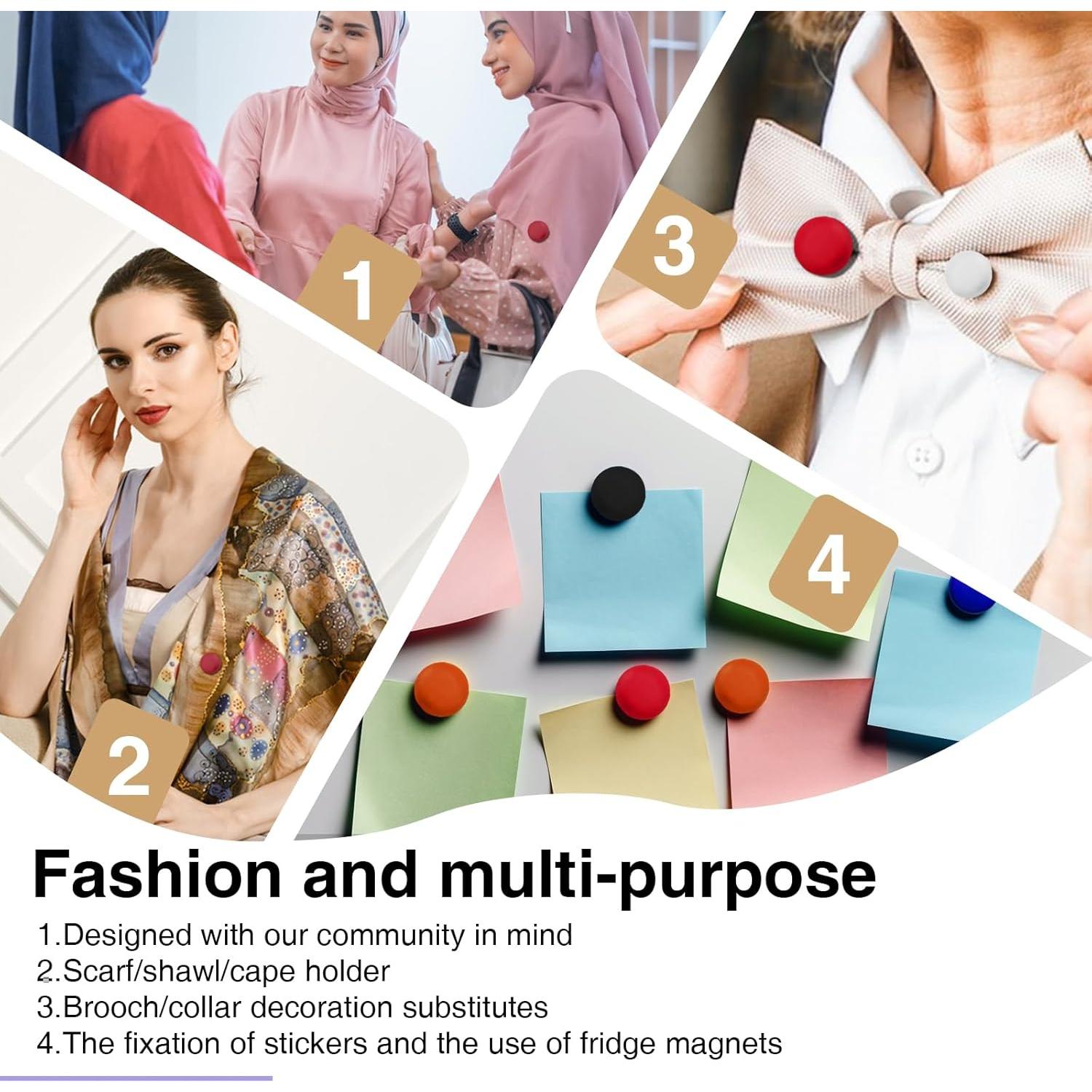 12 Pines Magnéticos Fuertes Tinrous para Hijab y Bufanda