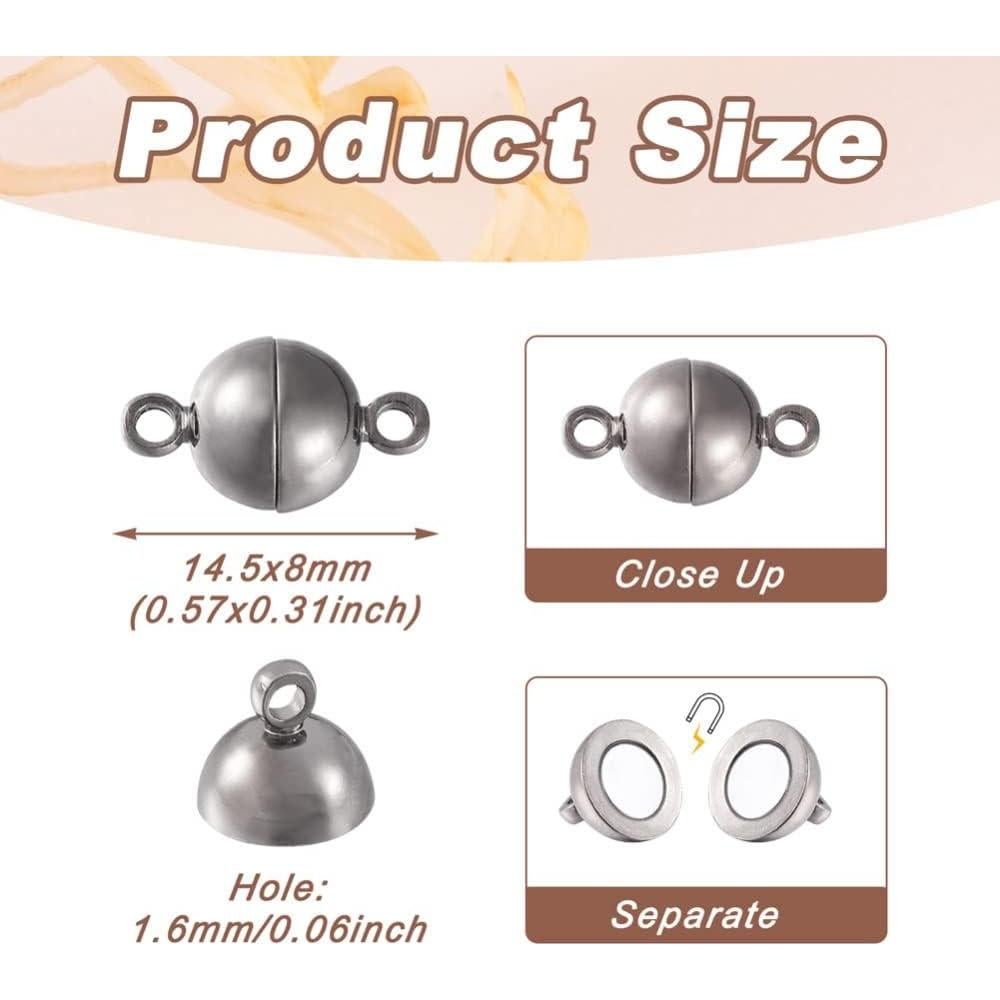 20 Broches Magnéticos Craftdady 14.5x8mm para Joyería