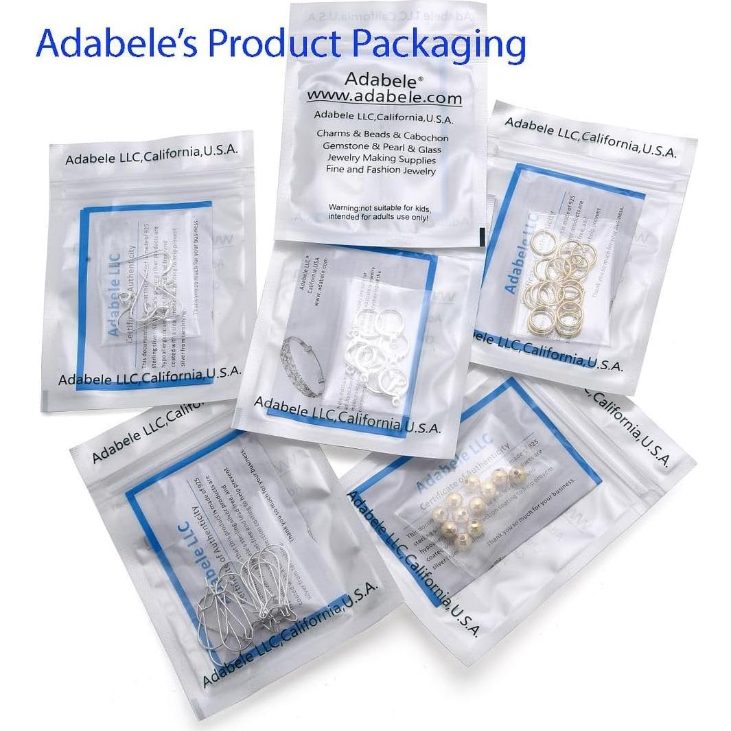 5 Cierres Magnéticos de Plata Esterlina 925 Adabele - Hipoalergénicos