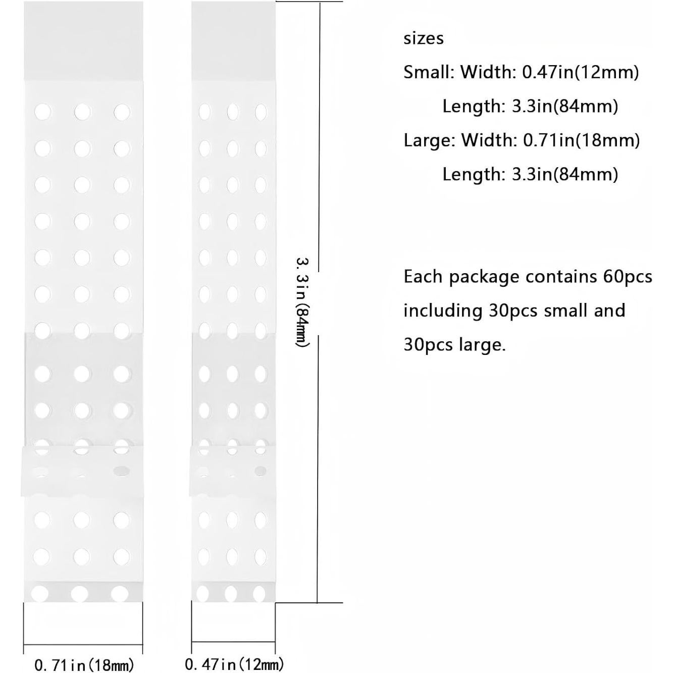 Cinta de Doble Cara para Ropa Genérico 60 Piezas 13x8cm