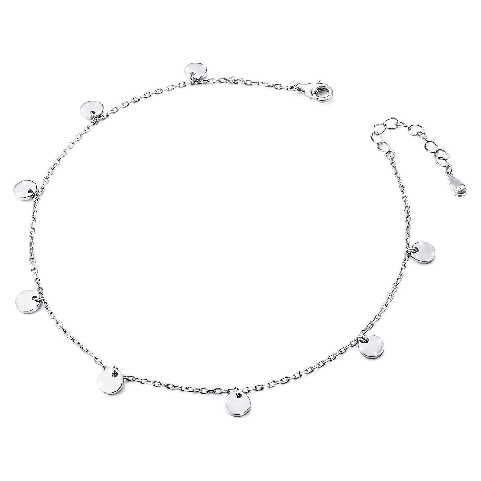 Tobillera de Plata Esterlina Ajustable para Mujeres 22.86 cm