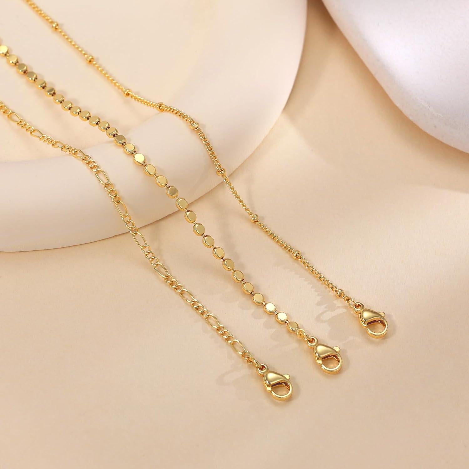 Pulseras de Tobillo de Oro 14K para Mujeres - Ajustables