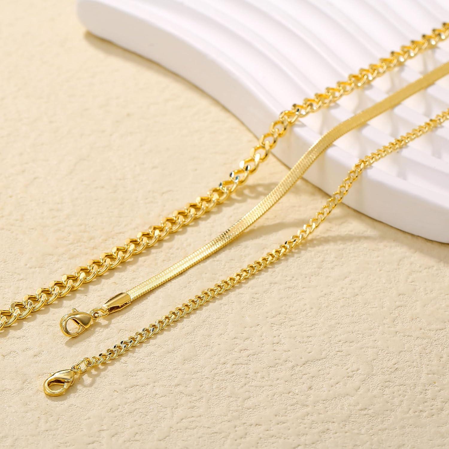 Tobilleras Ajustables de Oro 14K para Tobillos Grandes - HANCAO