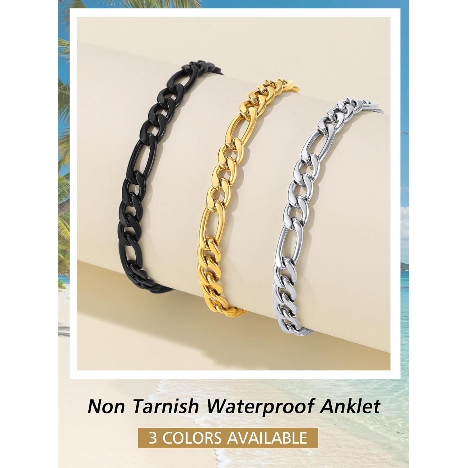 Pulsera de Tobillo FindChic de Acero Inoxidable 21.6 cm