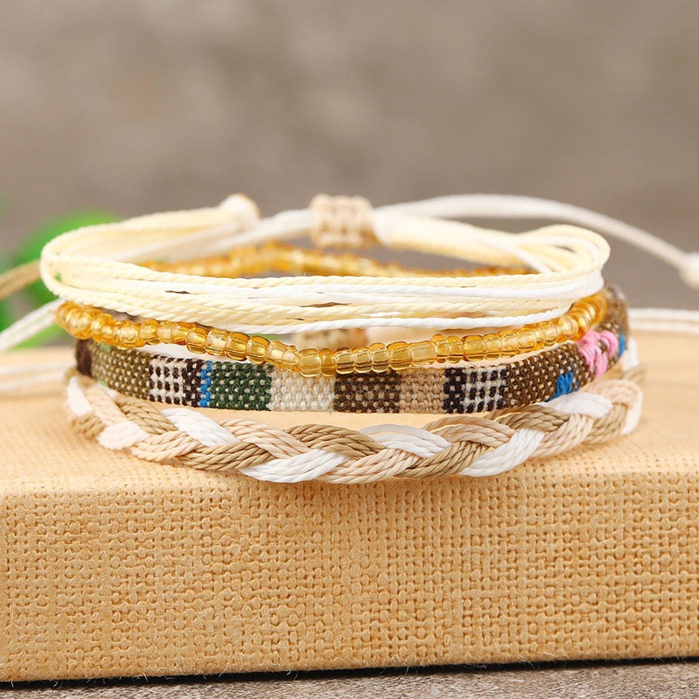 Pulsera de Tobillo Boho Surfista Hecha a Mano Ajustable