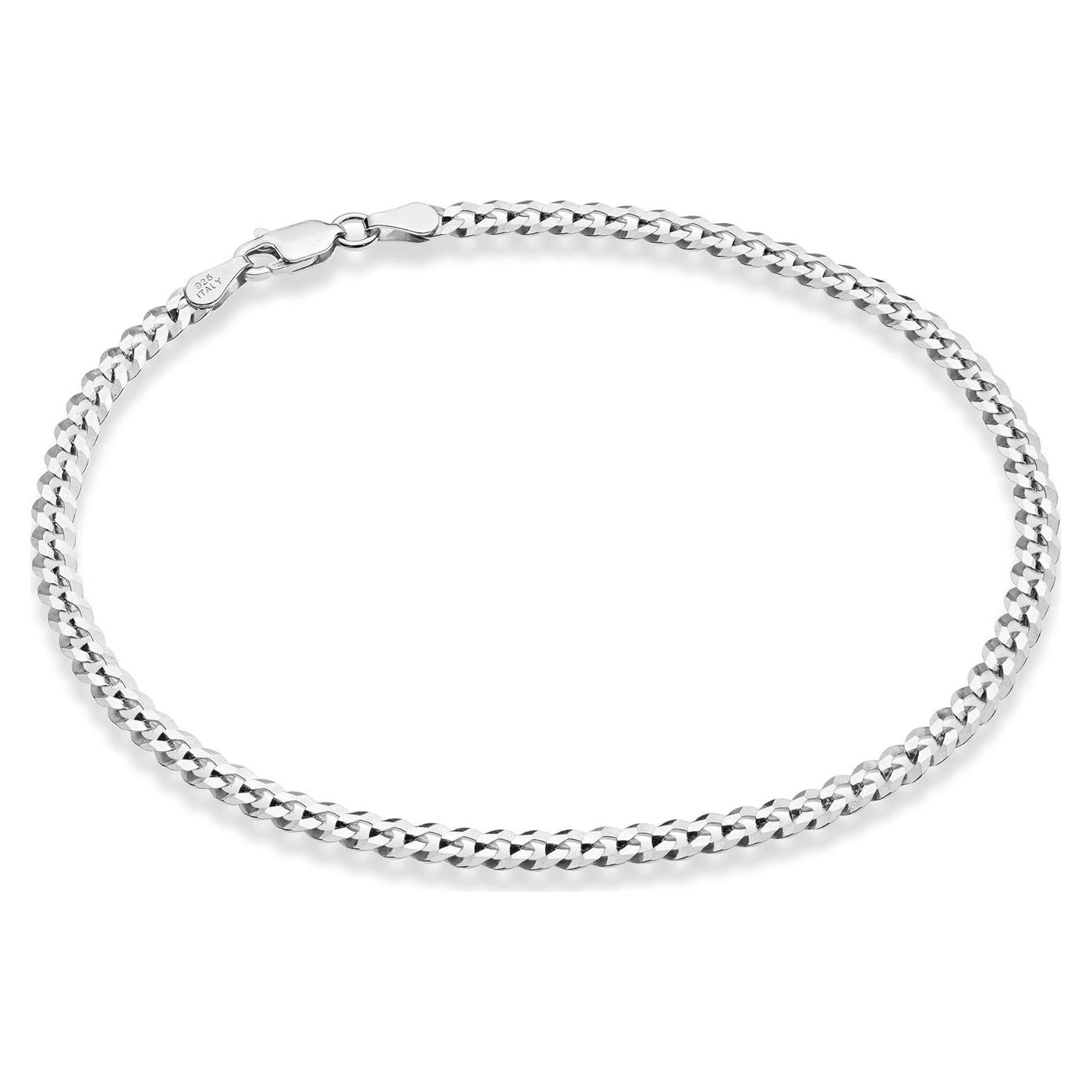 Tobillera de Plata Esterlina 925 Miabella 3.5mm Hecha en Italia