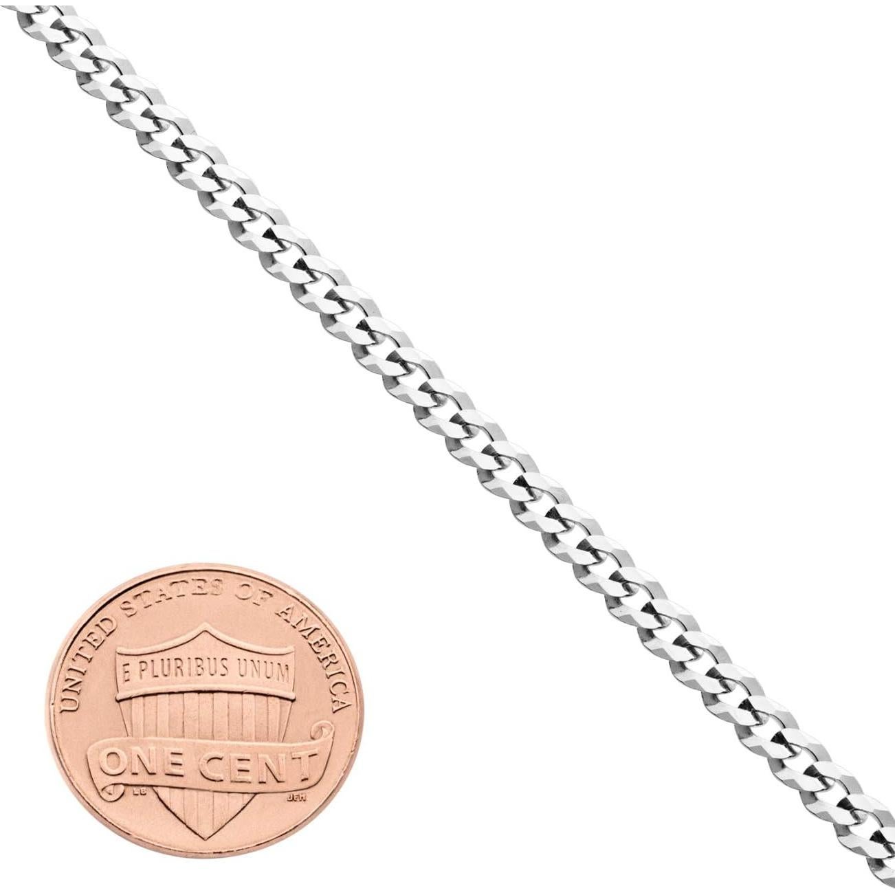 Tobillera de Plata Esterlina 925 Miabella 3.5mm Hecha en Italia