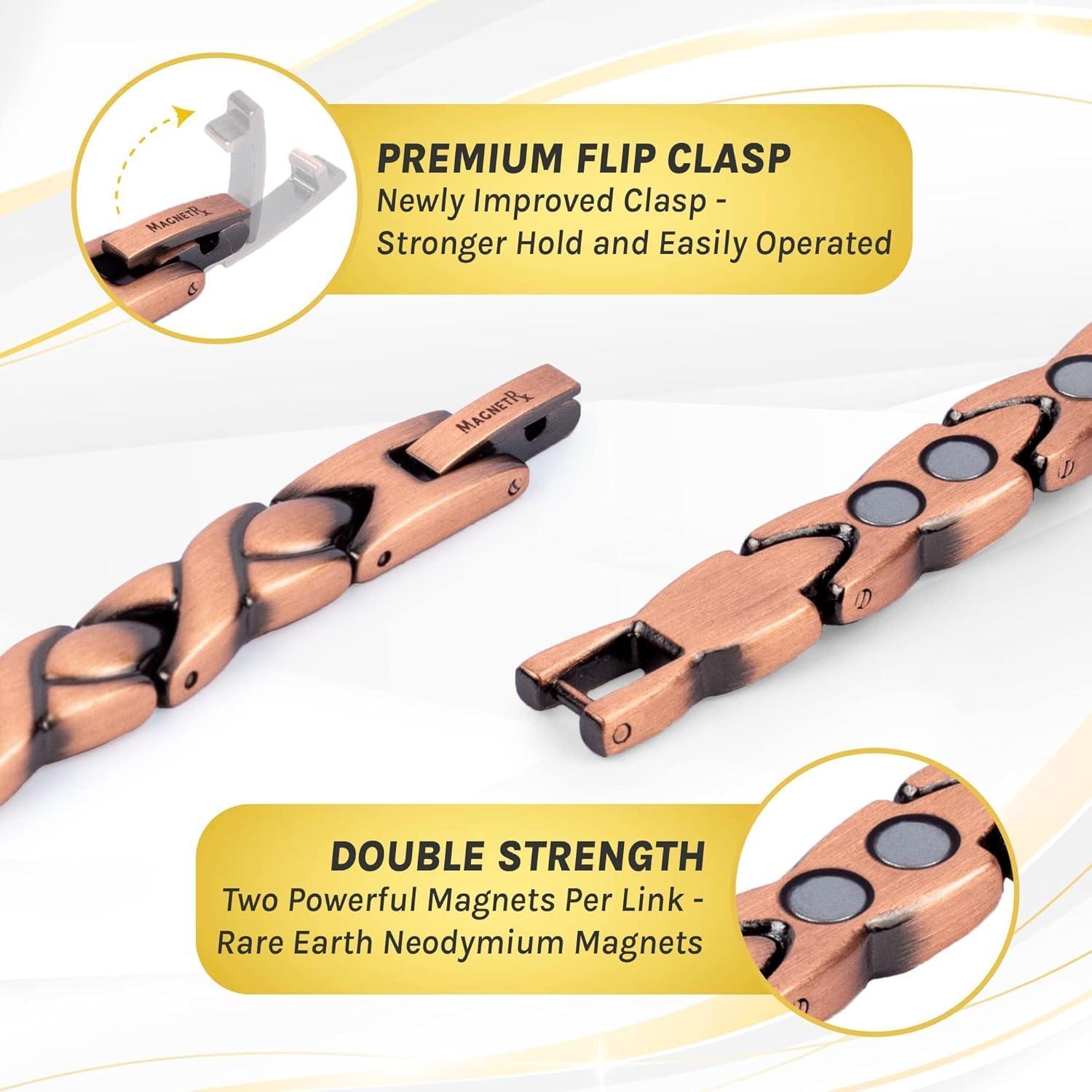 Tobillera Magnética de Cobre MagnetRX para Mujeres - 26.5 cm