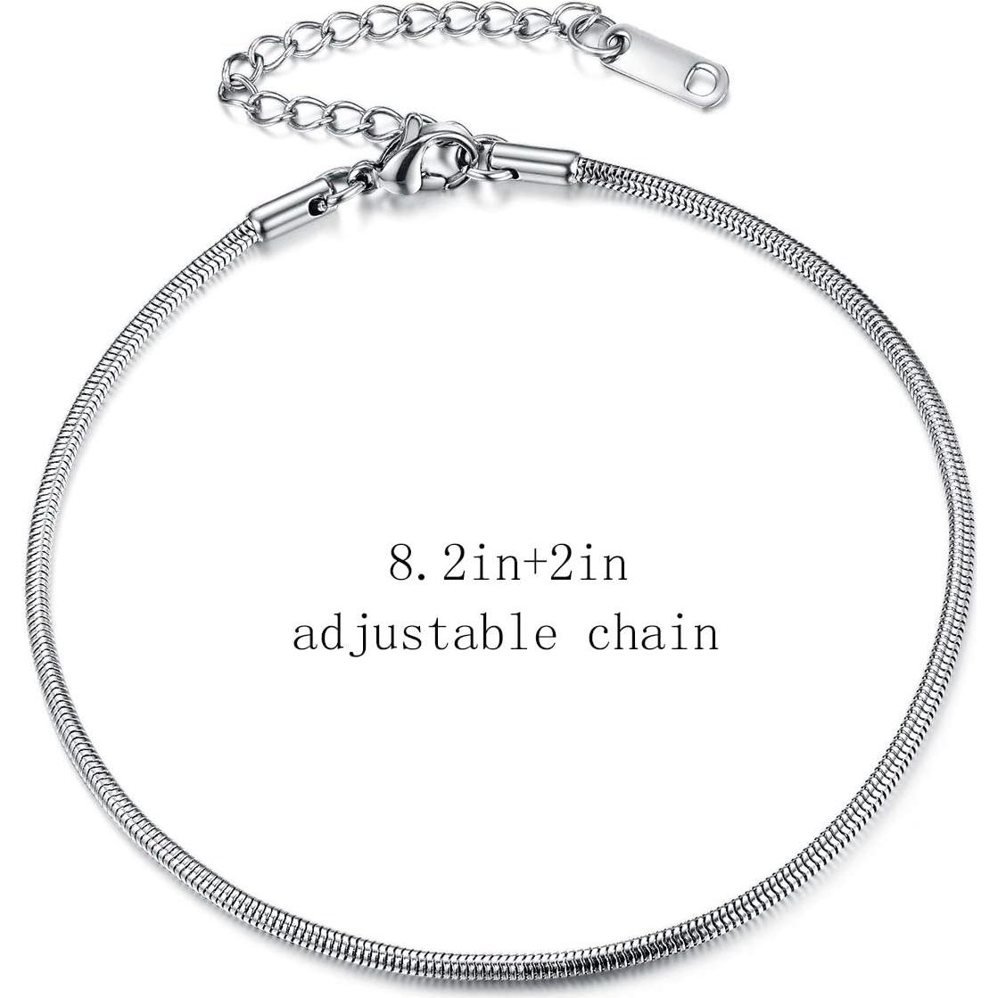 Juego de Pulseras de Tobillo Oro 14K Ajustable 20.8 cm Mujeres