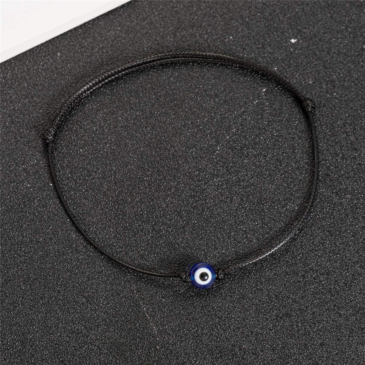Pulsera de Tobillo Ojo Maligno 2PCS Hechas a Mano 17.5-35cm