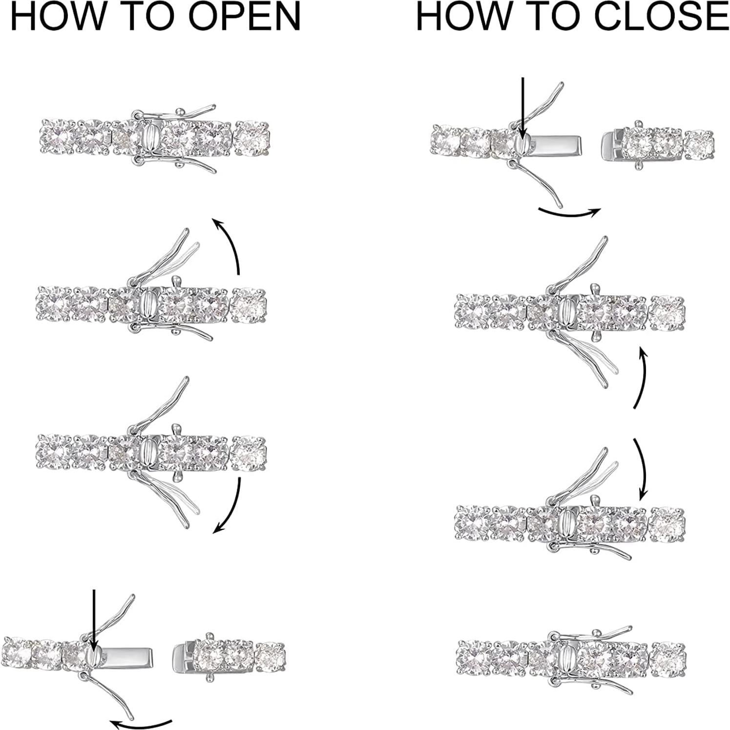 Pulsera de Tenis Gemsme de Zirconia Cubica 19 cm Oro Blanco 18K