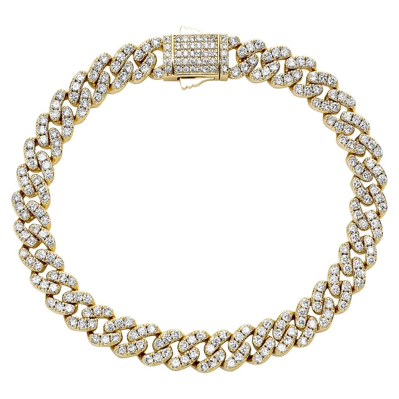 Tobilleras de Oro 14K TOPGRILLZ Eslabones Cubanos 8mm