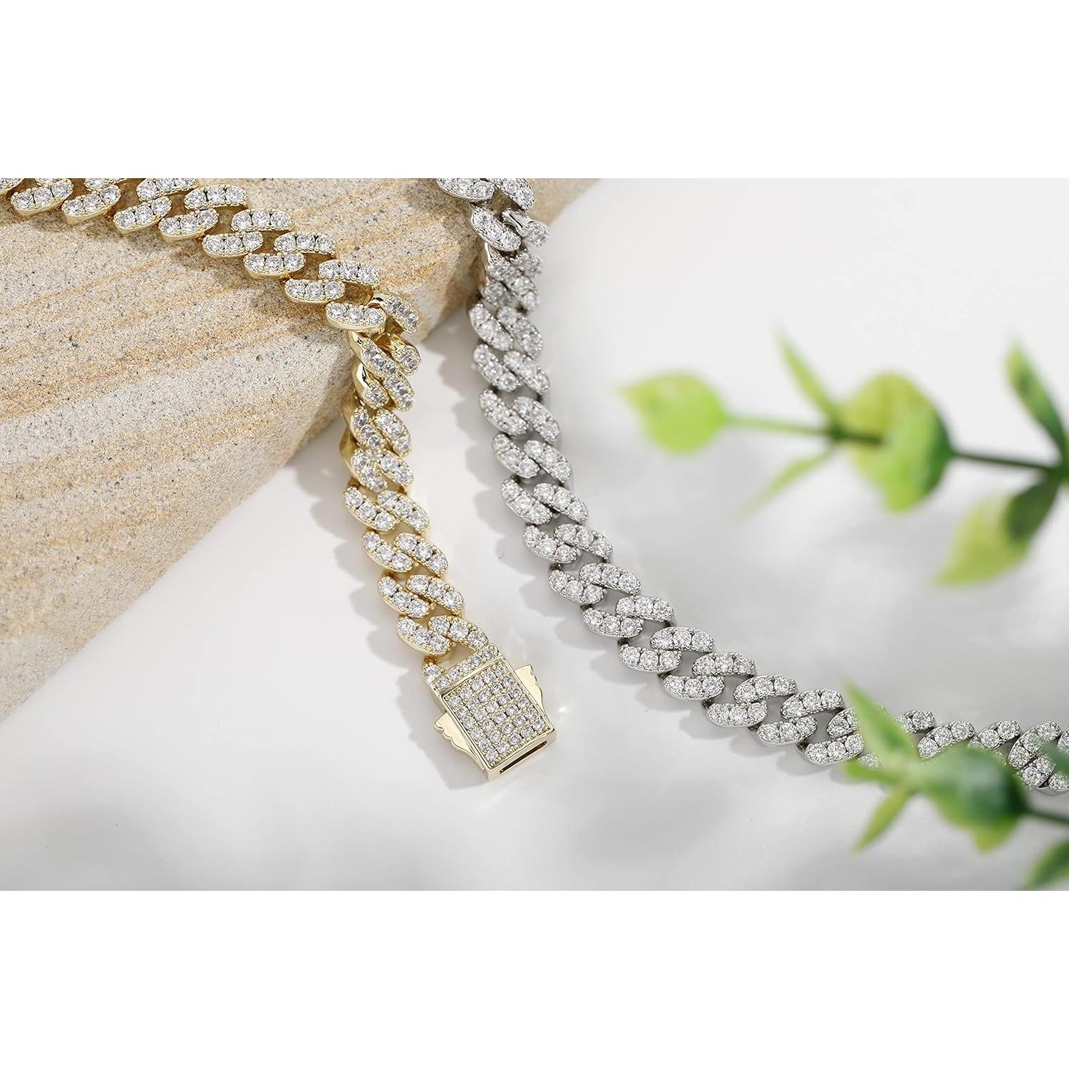 Tobilleras de Oro 14K TOPGRILLZ Eslabones Cubanos 8mm