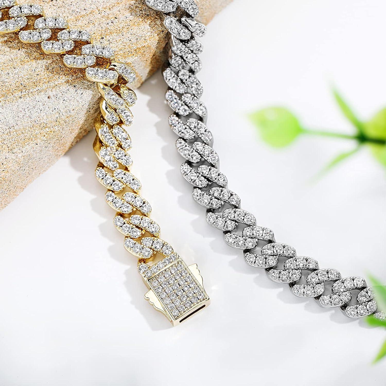 Tobilleras de Oro 14K TOPGRILLZ Eslabones Cubanos 8mm