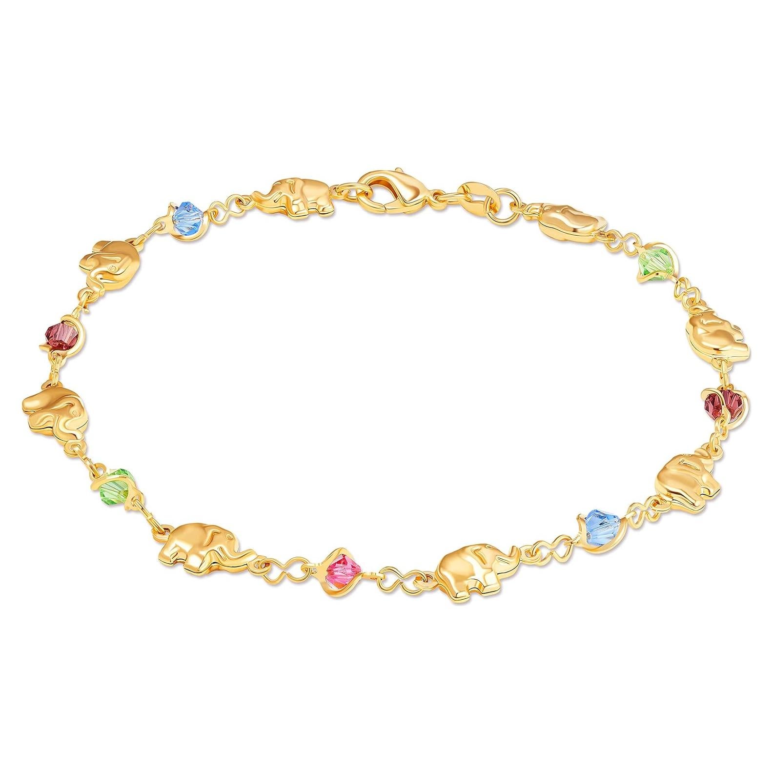 Tobillera de Elefante Baño de Oro 18K para Mujeres - Brasil