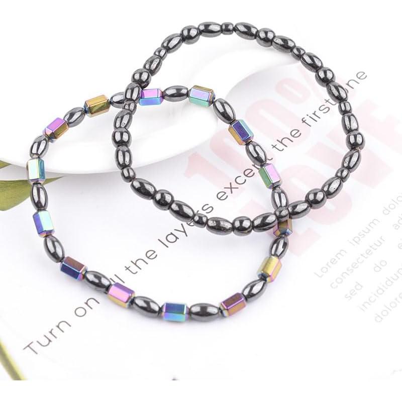 Tobilleras de Hematita Yocoyee 2 Piezas Alivio Dolor Articular