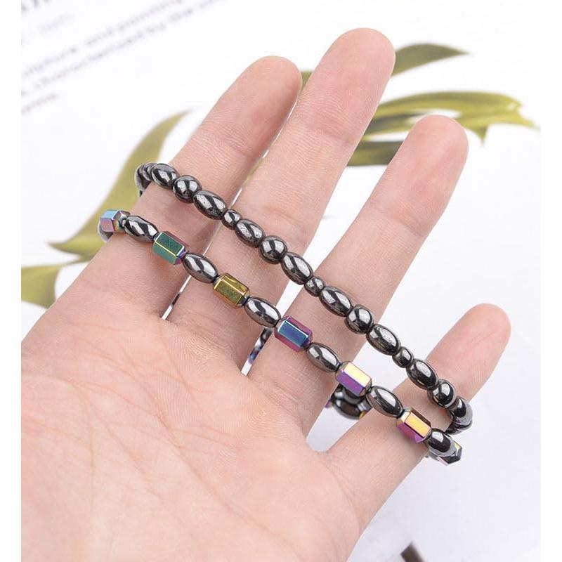 Tobilleras de Hematita Yocoyee 2 Piezas Alivio Dolor Articular