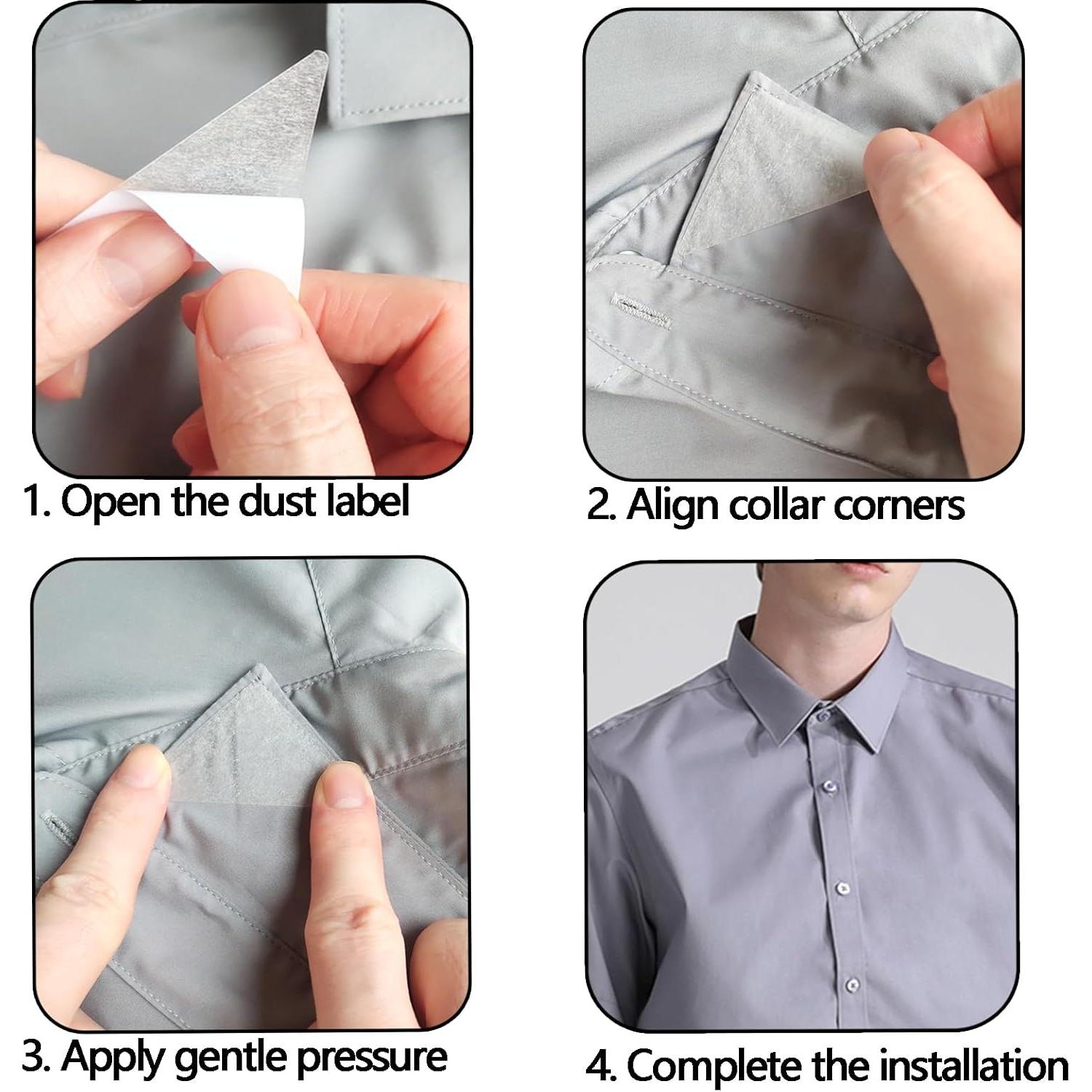 150 Estabilizadores de Cuello de Camisa para Hombre SNNSHUN