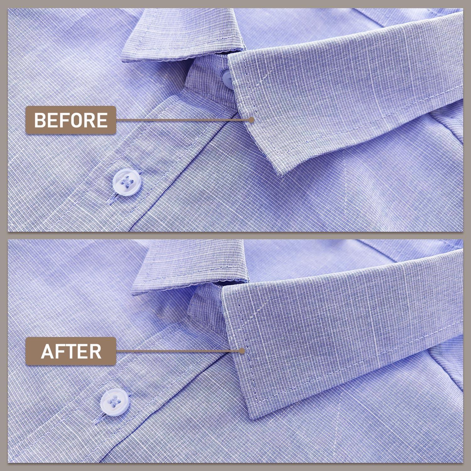 Permanentes para Cuellos de Camisas de Vestir ThreeLeaves - 24 Piezas de Acero Inoxidable