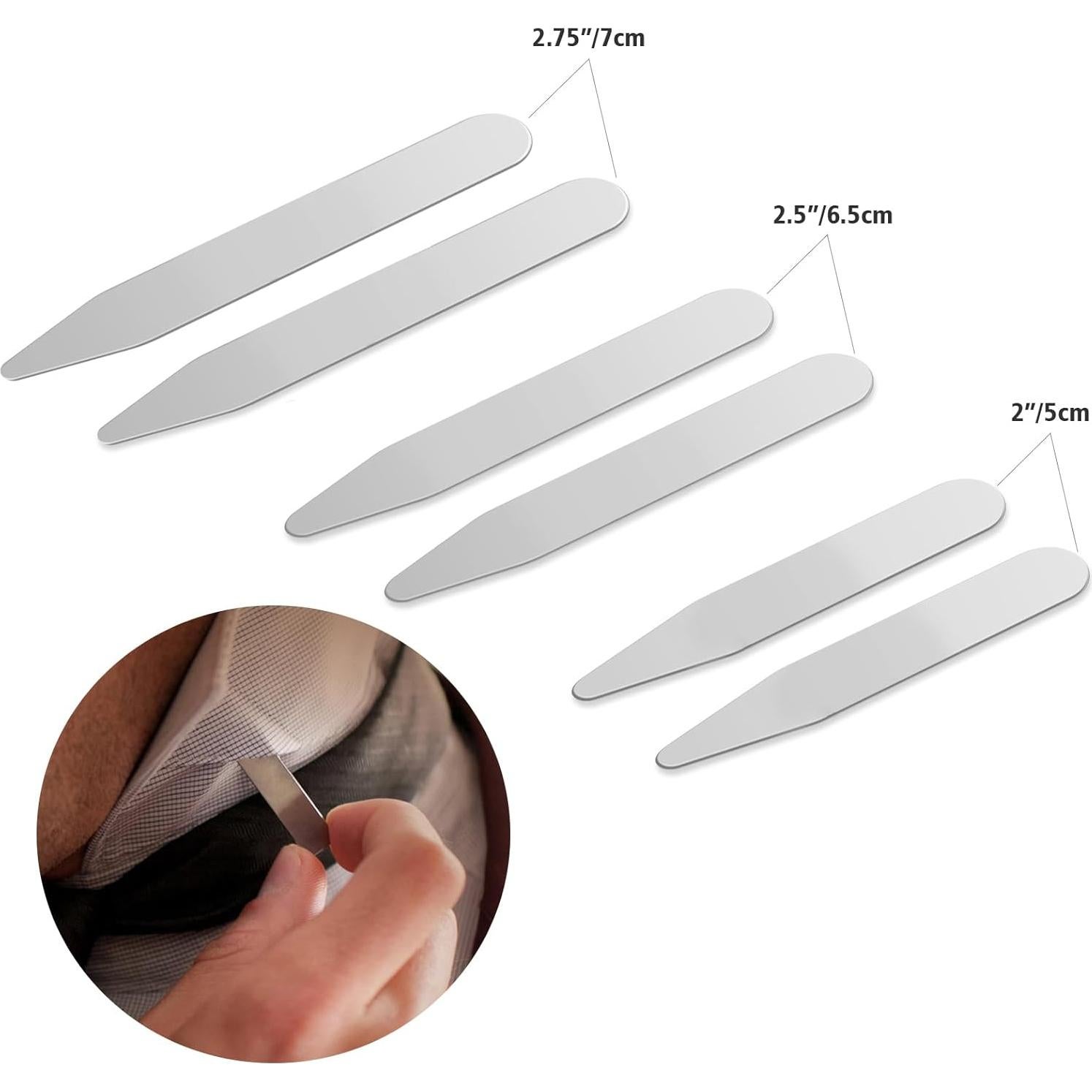 Refuerzos de Cuello de Acero Inoxidable AOLVO - 6 Piezas