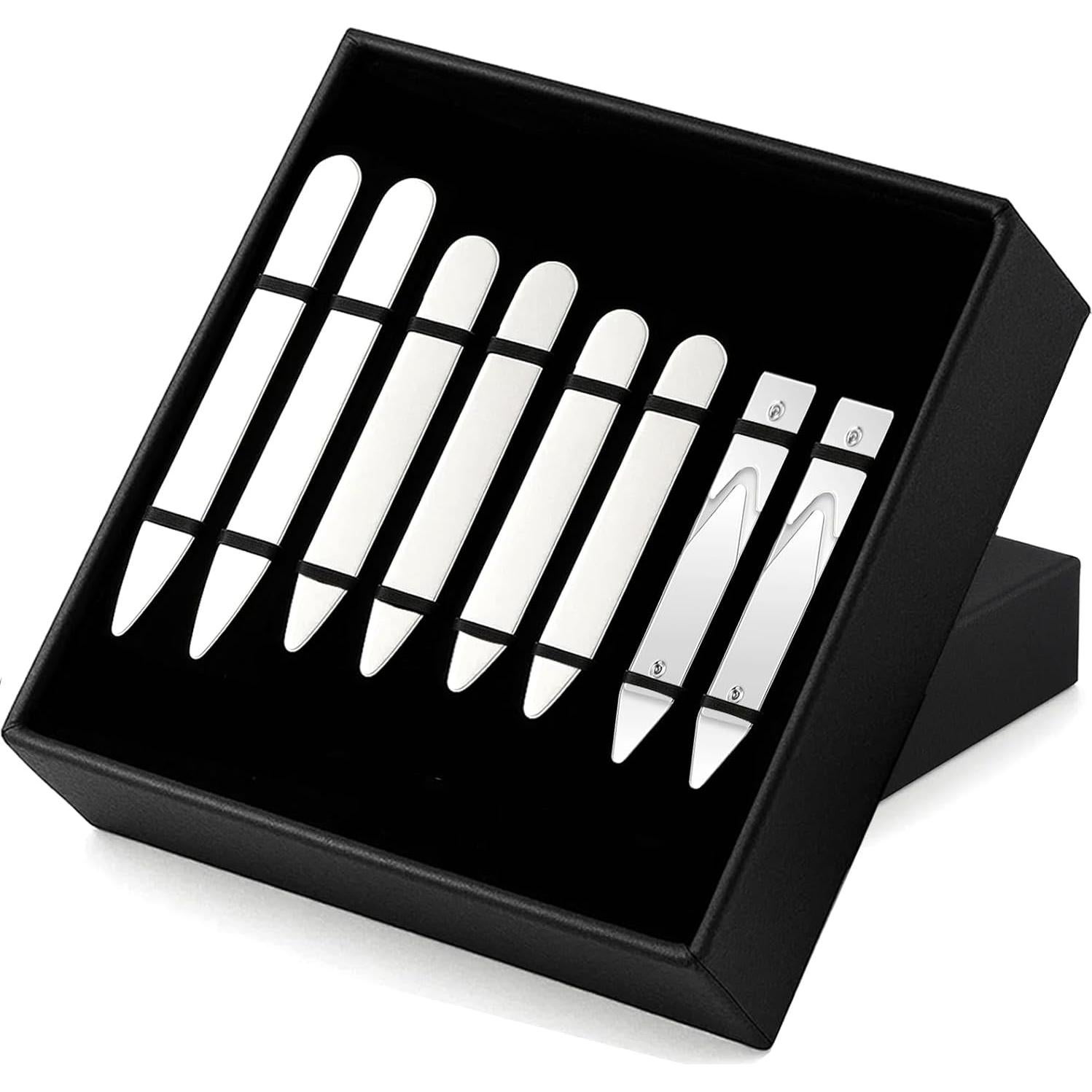 Refuerzos de Cuello de Acero Inoxidable AOLVO - 6 Piezas