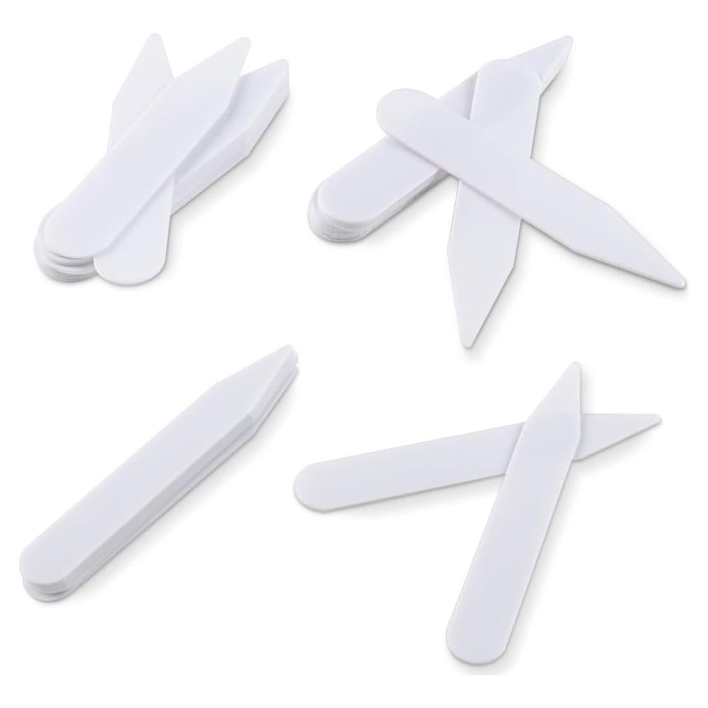 Collares de Plástico para Camisas de Hombre 100 Pcs - 4 Tamaños