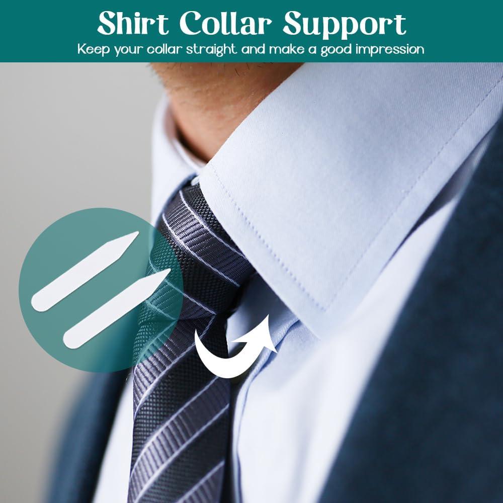 Collares de Plástico para Camisas de Hombre 100 Pcs - 4 Tamaños